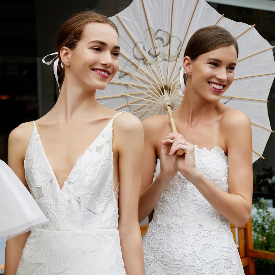 From over-the-top feathers to breezy caftans, these are the trends defining Fall 2019 bridal.