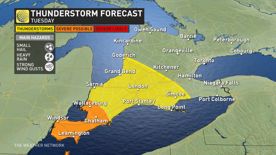 Baron_Tuesday storm risk map_southern Ontario_May 6