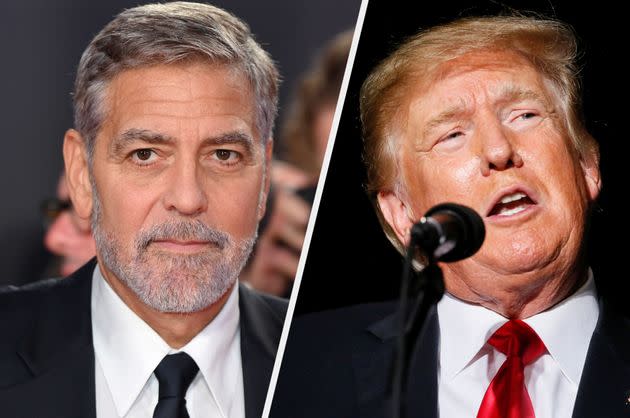 George Clooney and Donald Trump (Photo: Getty)