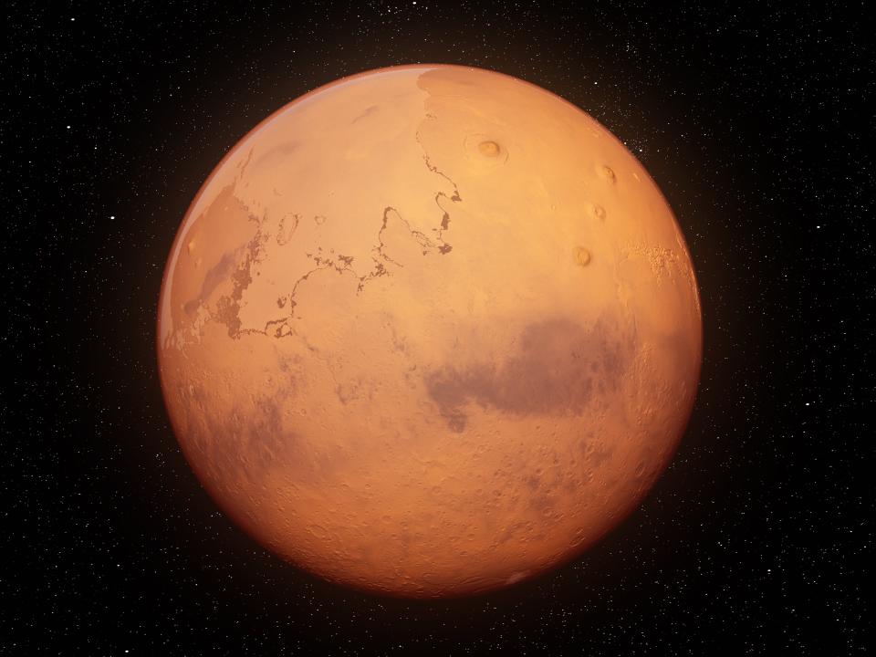 Mars, computer illustration.