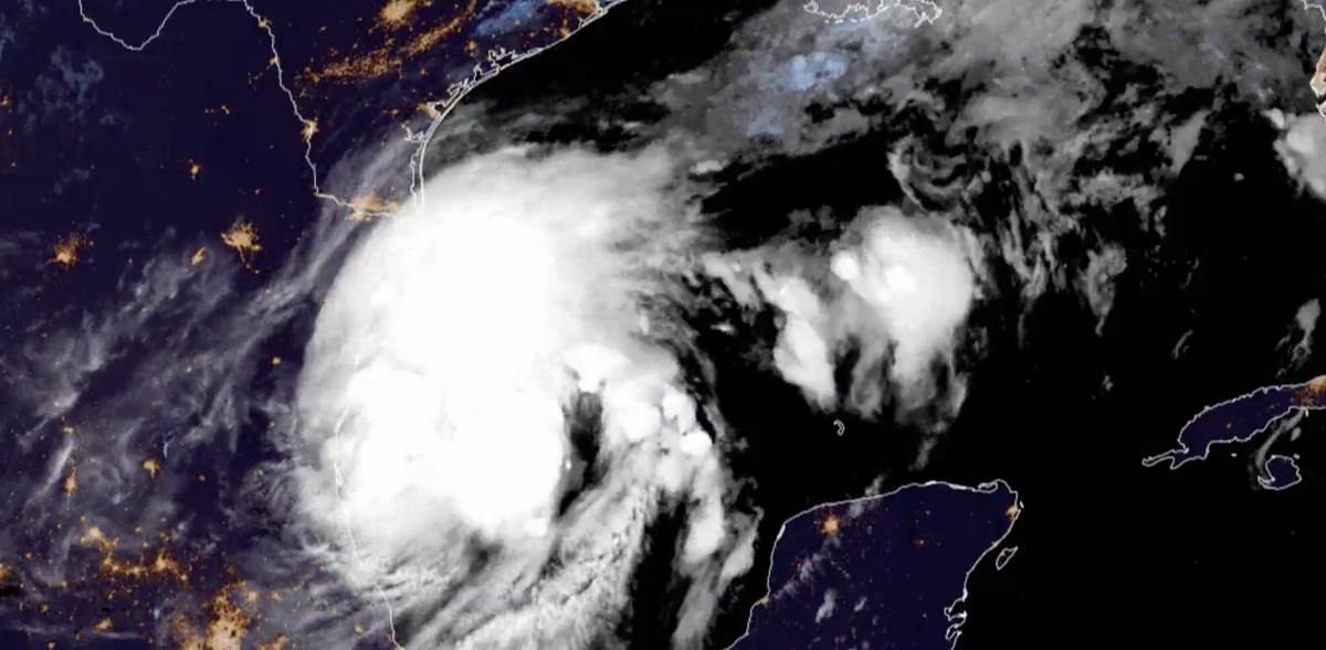 Tropical Storm Francine moves over the Gulf of Mexico in a satellite image from the National Hurricane Center. The Atlantic’s hurricane season is picking up after a strange quiet period at the end of August and into September. This is the sixth named storm of the year. (NOAA/NHC)