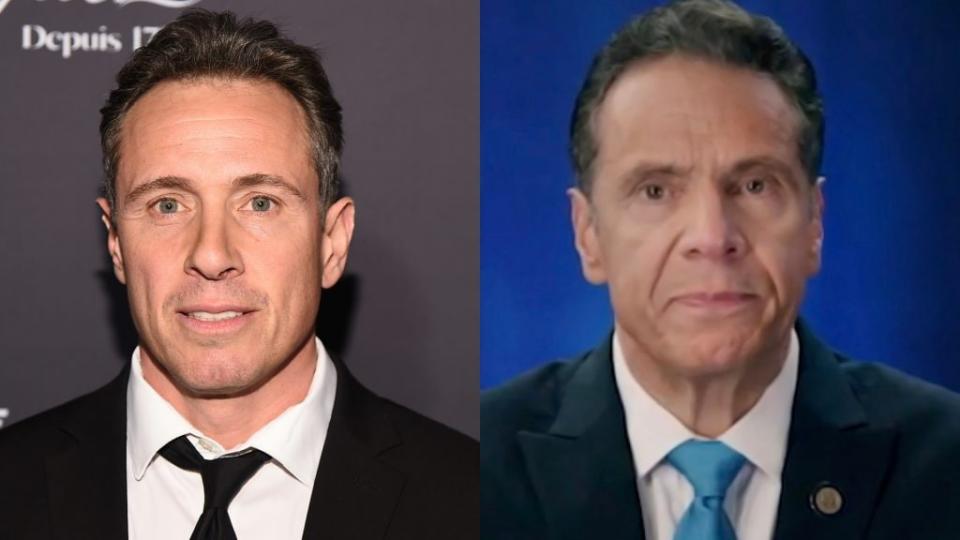 CNN anchor Chris Cuomo and his brother, NY governor Andrew. (Getty Images)