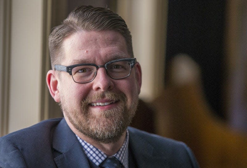 Aaron Nichols is the executive director of South Bend Civic Theatre. Tribune Photo/ROBERT FRANKLIN