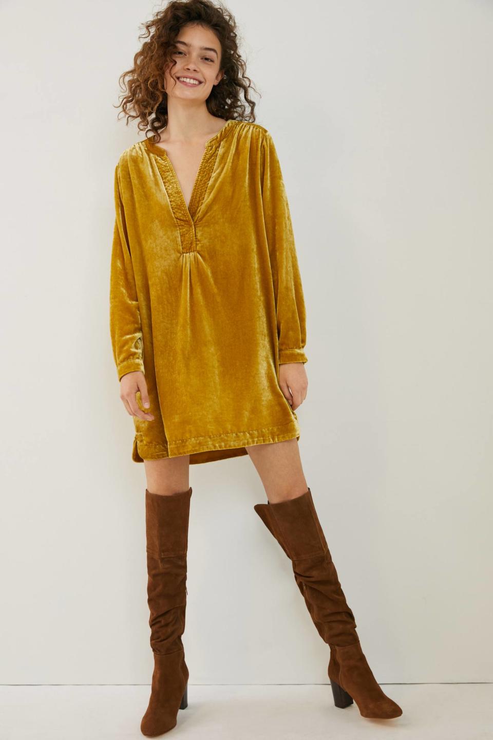 Melody Velvet Tunic Dress