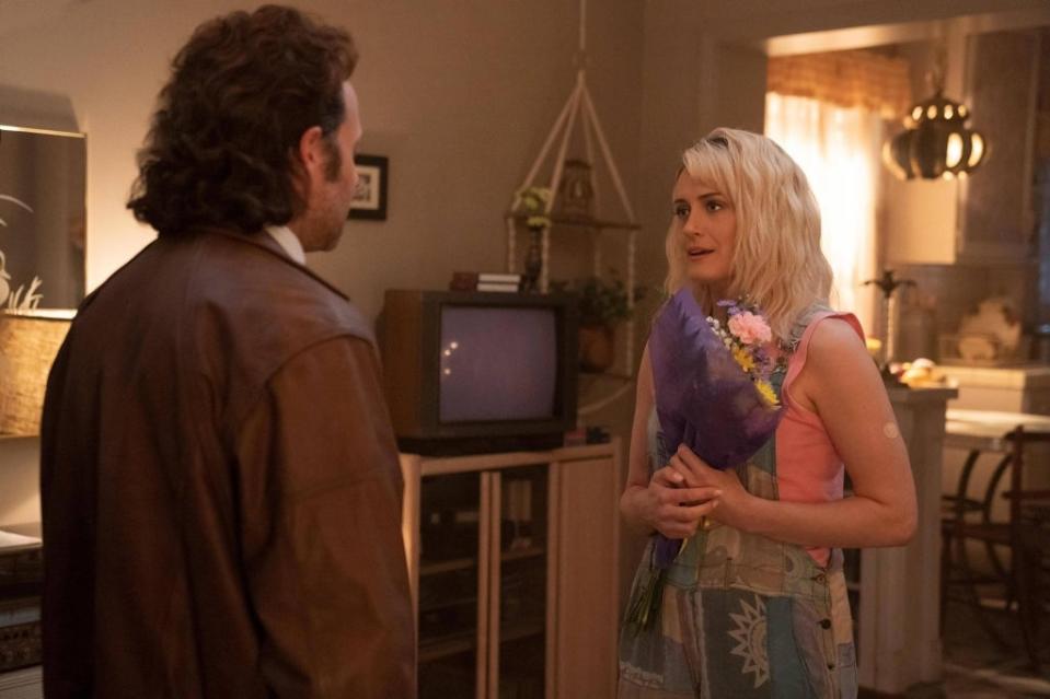 Unrequited love: Seth Rogen’s Rand and Schilling’s Erica in ‘Pam & Tommy’ (Hulu)