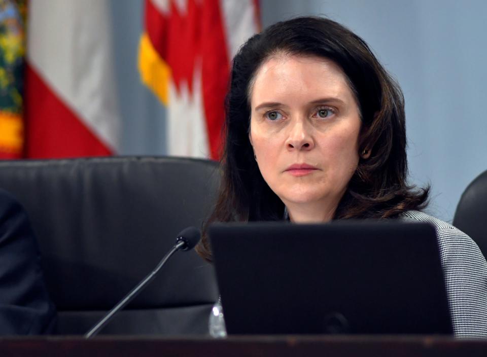 Abigail Jorandby, county attorney, at the April 19, 2022 Brevard County Board of County Commissioners meeting in Viera.