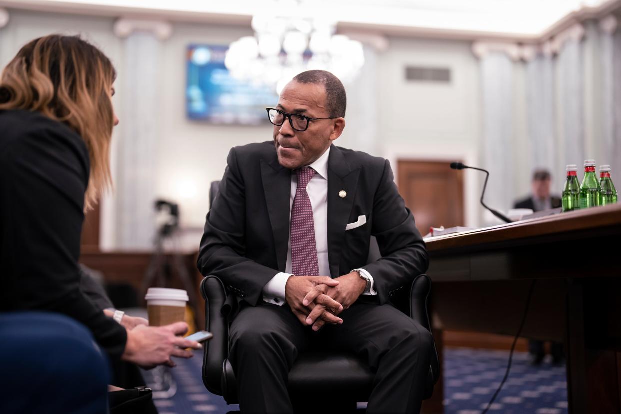 Acting Administrator of the Federal Aviation Administration Billy Nolen before testifying at the Senate Commerce, Science, and Transportation Committee as the panel examines recent failures in the FAA's Notice to Air Missions system in Washington on Wednesday.