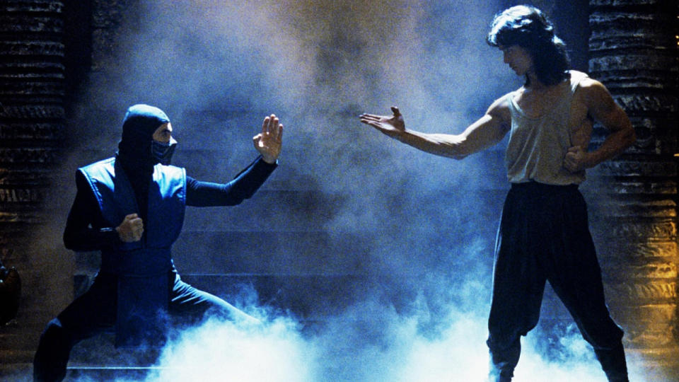 François Petit and Robin Shou in Mortal Kombat