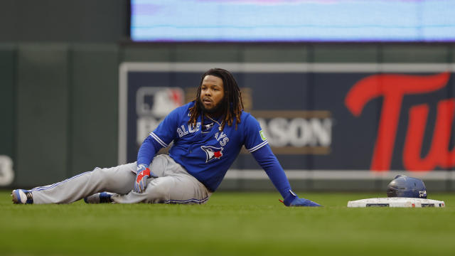 Toronto Blue Jays' Vladimir Guerrero Jr. and Bo Bichette