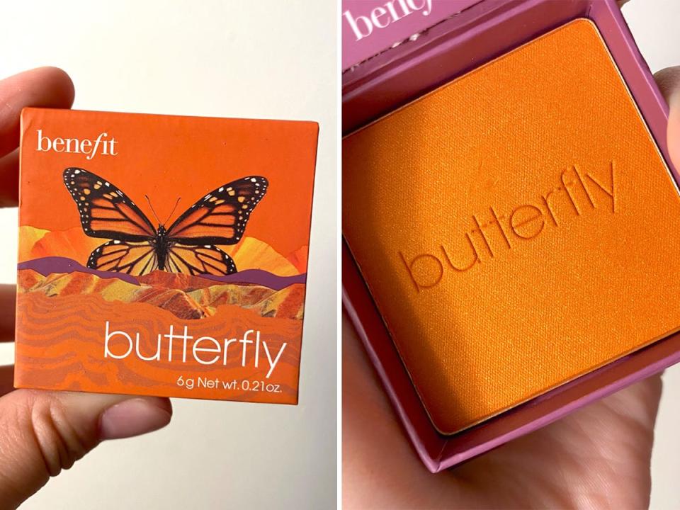 The Benefit Cosmetics Butterfly blush.