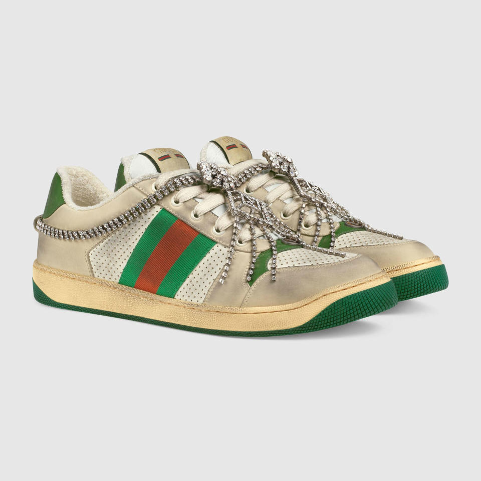 Zapatilla deportiva Screener GG con cristales de Gucci