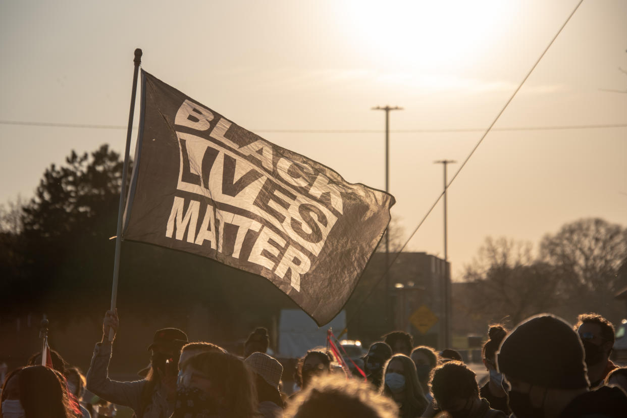 Activists from 12 Detroit organizations marched through the city on Nov. 7, 2020, to call for the protection of the city's votes. (Adam J. Dewey/NurPhoto via Getty Images)