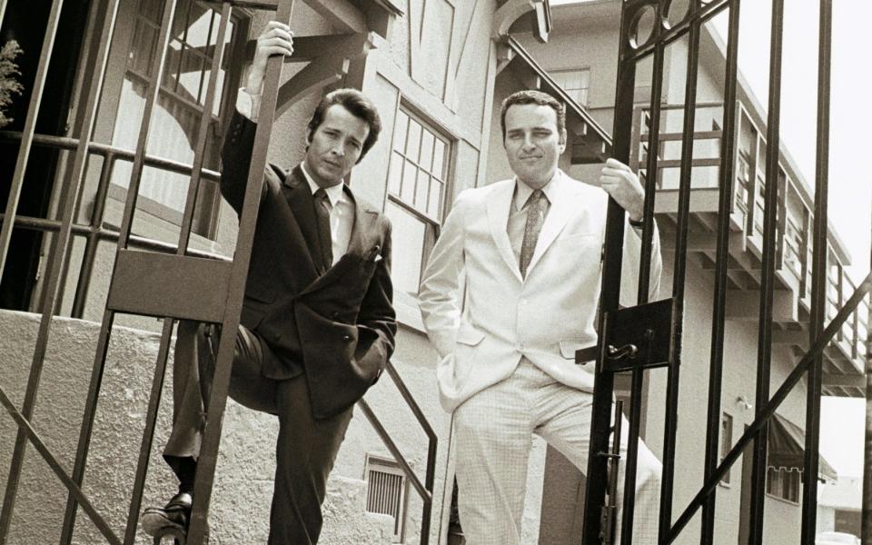 Jerry Moss, right, with Herb Alpert outside the new A&M headquarters in 1970