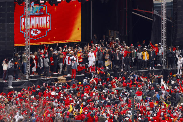 Watch Travis Kelce speech at Chiefs' Super Bowl celebration