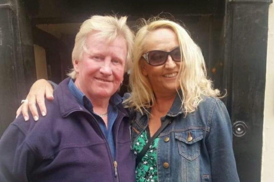 Dorset Echo: Sheryl with the late Weymouth performer Johnny Mac