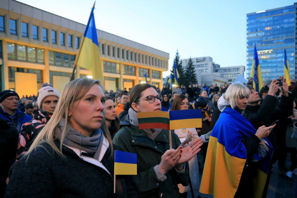 LITHUANIA-UKRAINE-RUSSIA-CONFLICT-DEMONSTRATION (Petras Malukas / AFP via Getty Images)