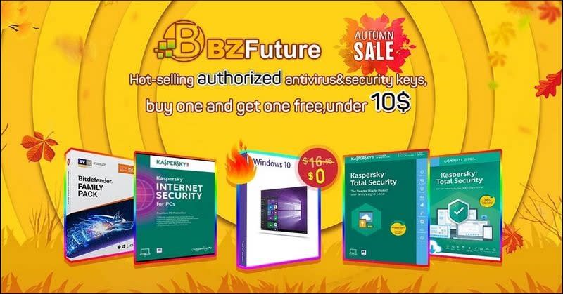 「限時優惠」BZFuture購買防毒軟體免費送Windows 10 OEM版序號，最低只需344元起