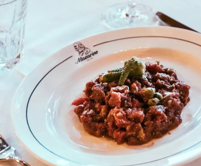 El &#39;steak tartar&#39; de Mazarino. Foto: Restaurante Mazarino