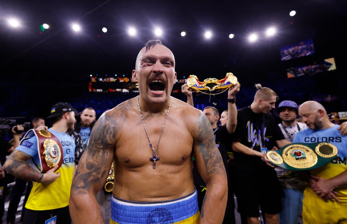 Oleksandr Usyk retained his heavyweight titles by outpointing Anthony Joshua again  (Action Images via Reuters)