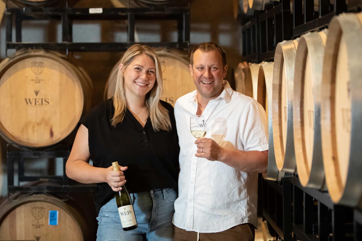 Ashlee and Peter Weis own Weis Vineyards.