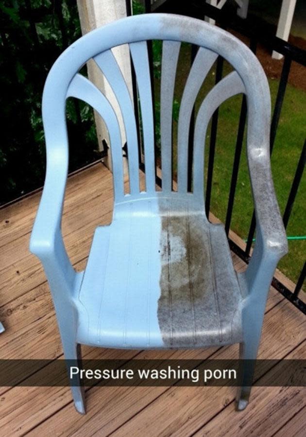 Hopefully no one sat on this chair before the clean