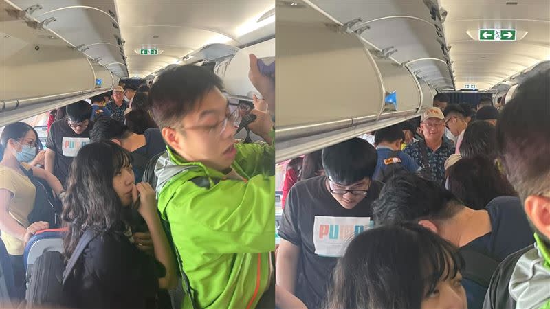 音樂人阿強從北海道搭機返台也遇到台客搶拿行李亂象，「一到台灣就感受到一個東南亞氣氛！」（圖／翻攝自阿強臉書）