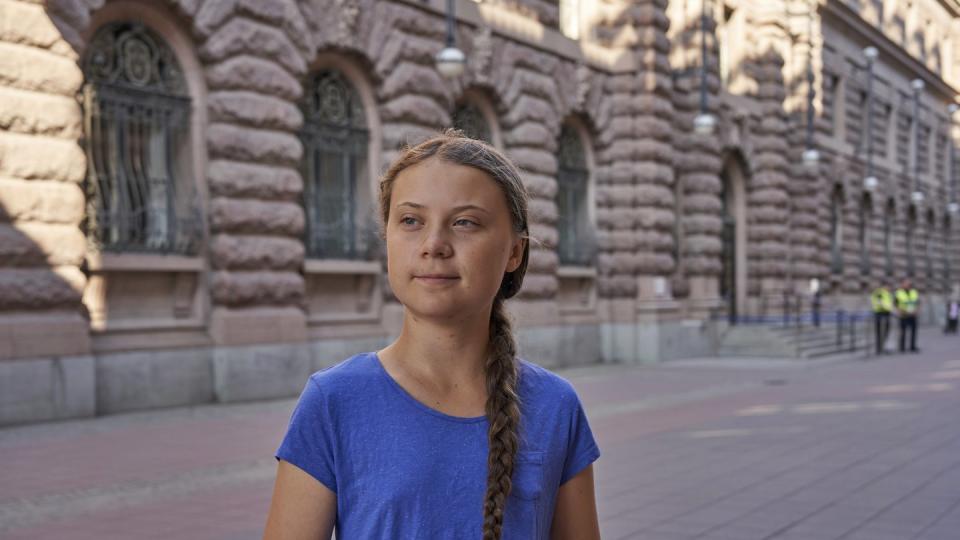 Klimaaktivistin Greta Thunberg verlässt Schweden für längere Zeit und begibt sich auf Reisen, unter anderem zum Klimagipfel der Vereinten Nationen in New York. Foto: David Keyton/AP