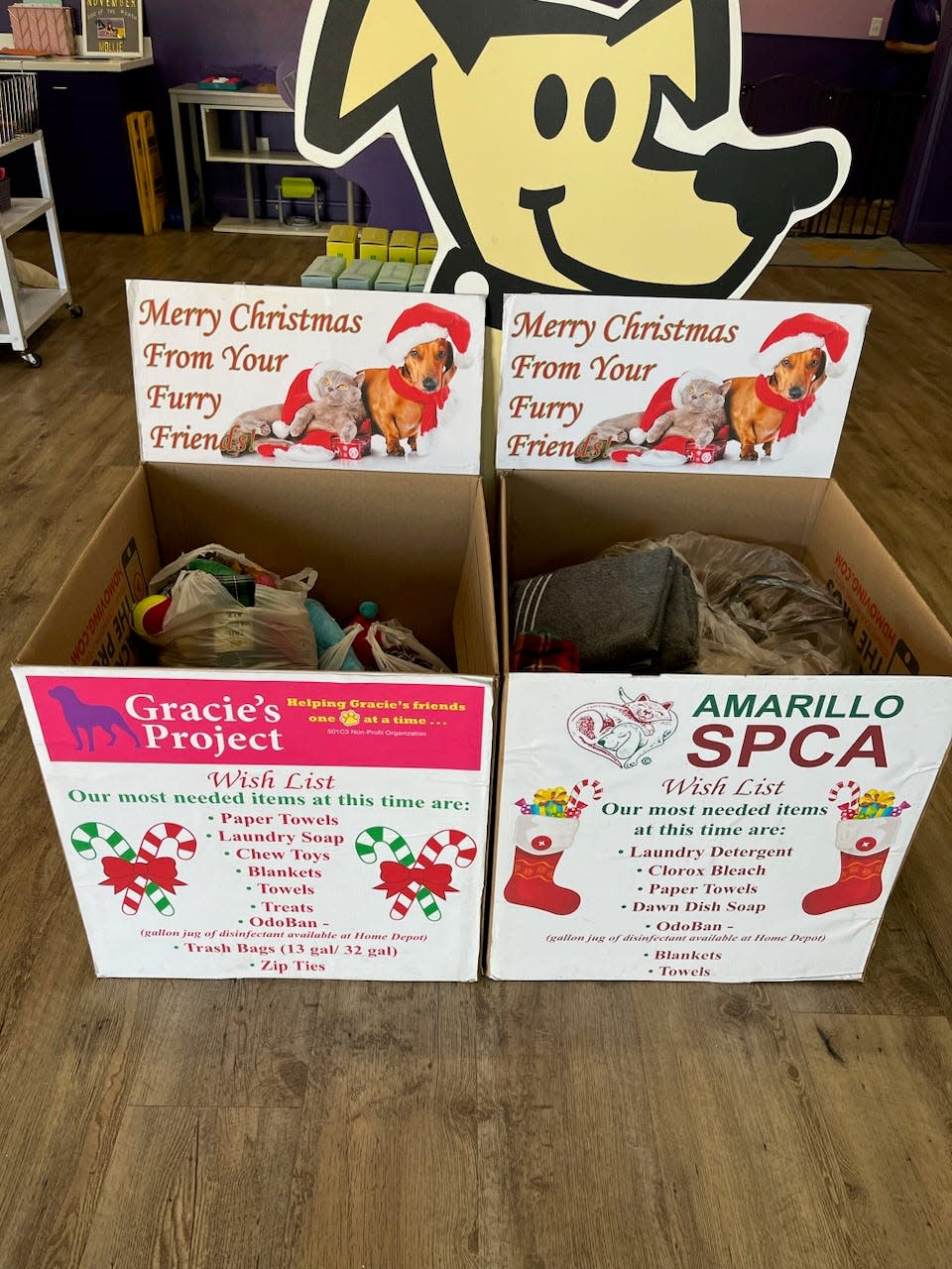 A donation box is located at Central Bark in Amarillo to help local shelters get supplies for animals in their shelter. Donations will be accepted through the end of the year.