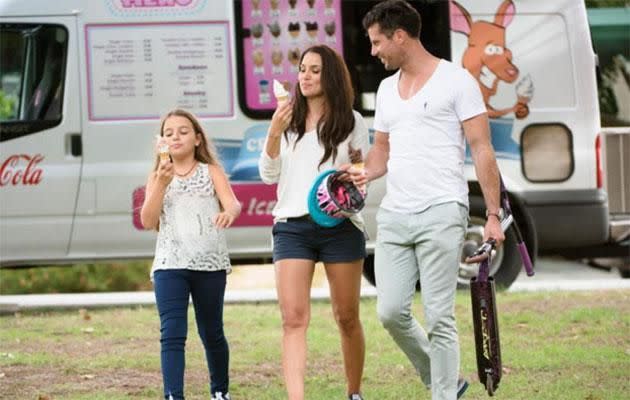 Sam meets Snezana's daughter Eve for the first time. Source: Network Ten