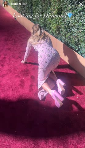 <p>Keltie/Instagram</p> Keltie Knight on the Golden Globes red carpet