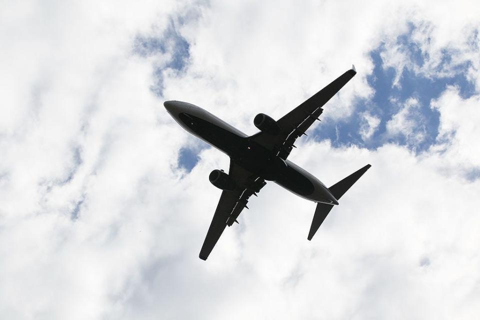 A plane is seen flying over Raleigh, North Carolina in this file photo.