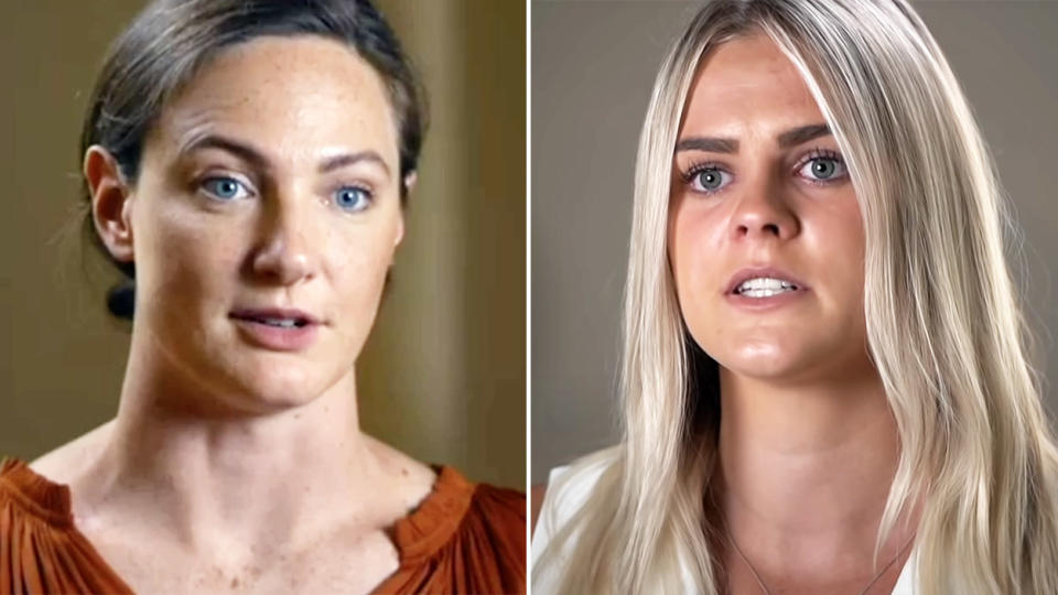 Cate Campbell and Shayna Jack, pictured here speaking to the ABC for Australian Story.