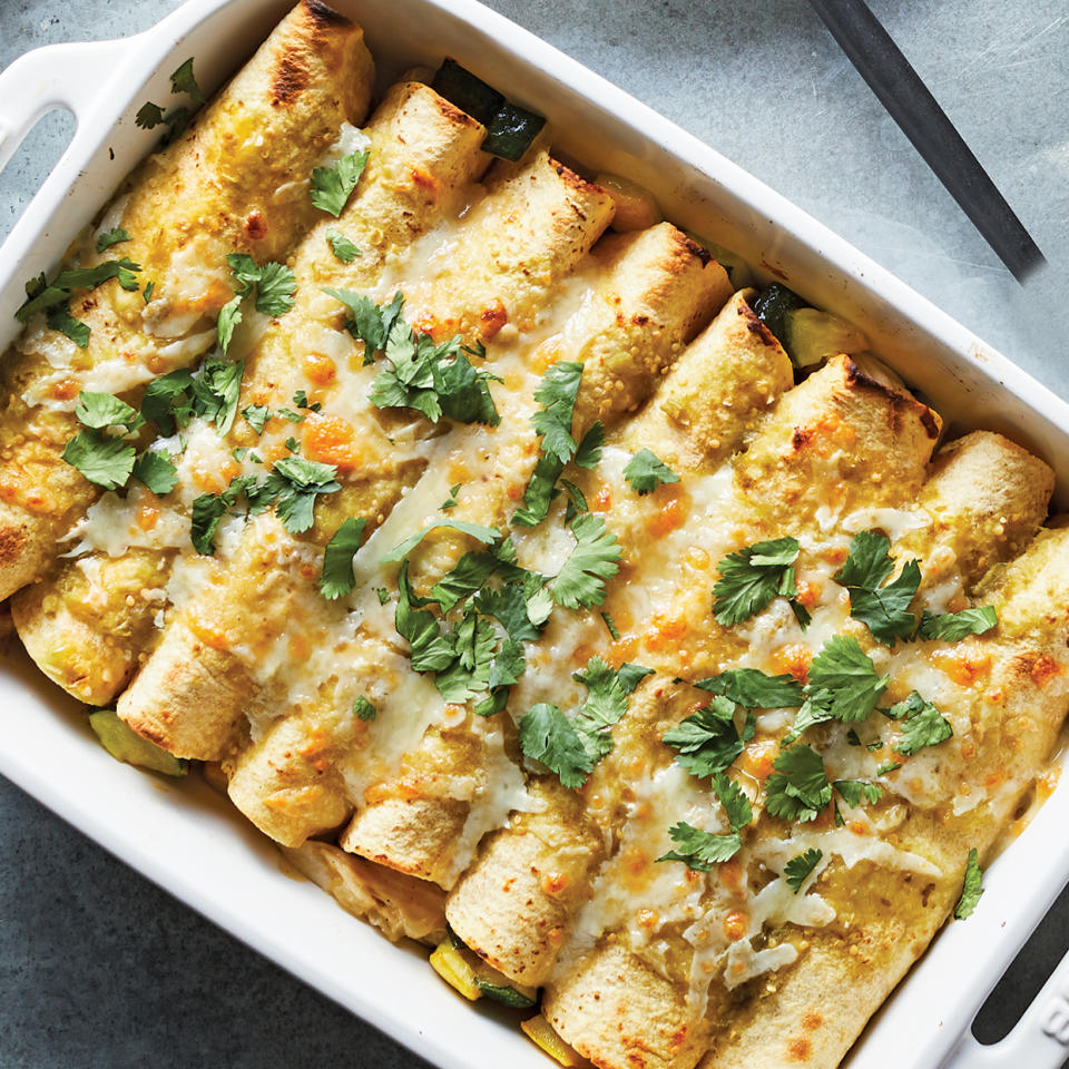 25-Minute Chicken & Veggie Enchiladas