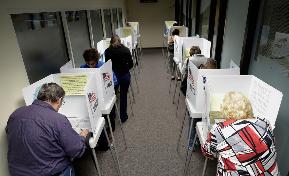 Casting ballots in San Jose, Calif.