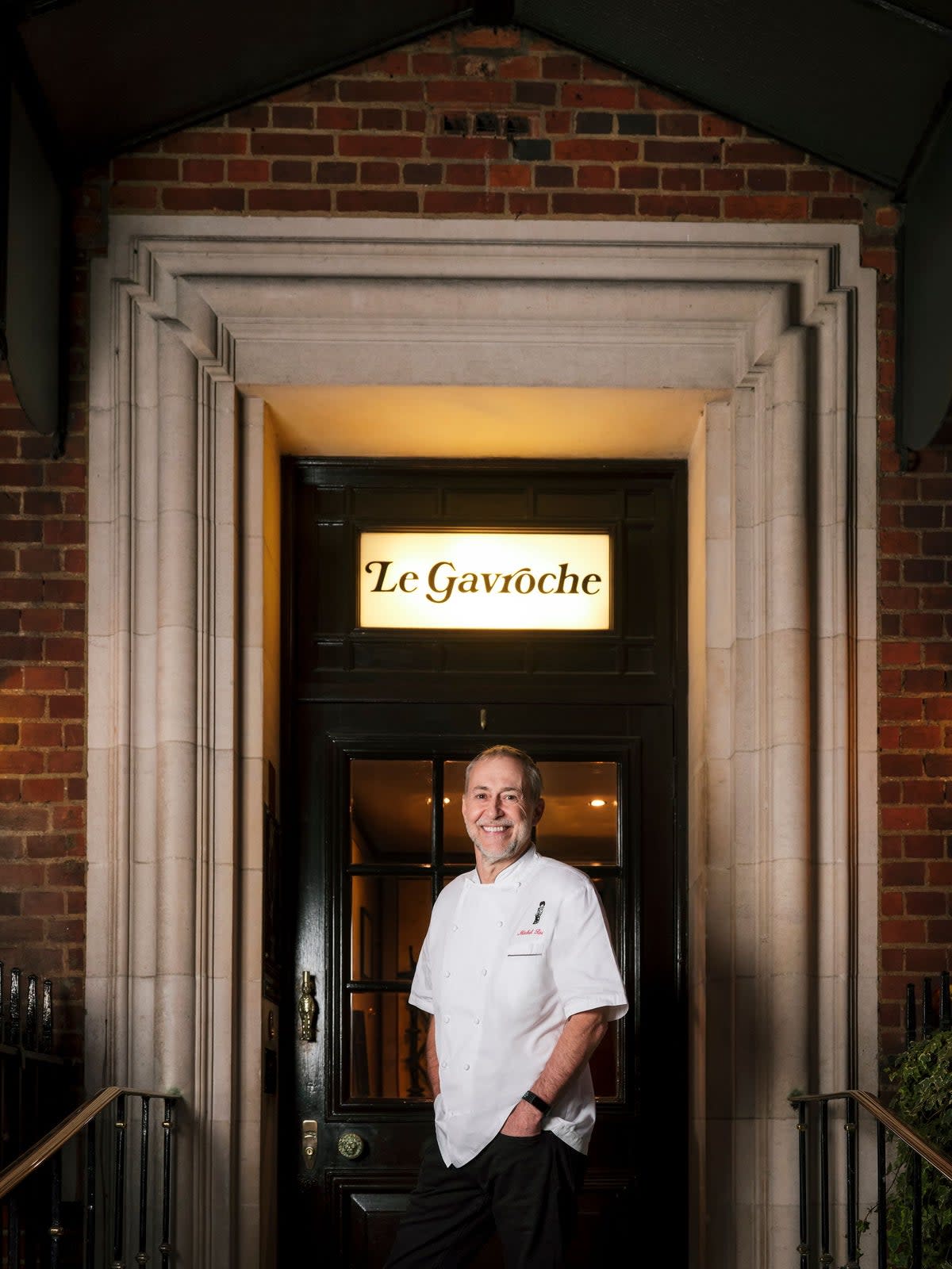 Michel Roux Jr. in the doorway of Le Gavroche (Jodi Hinds)