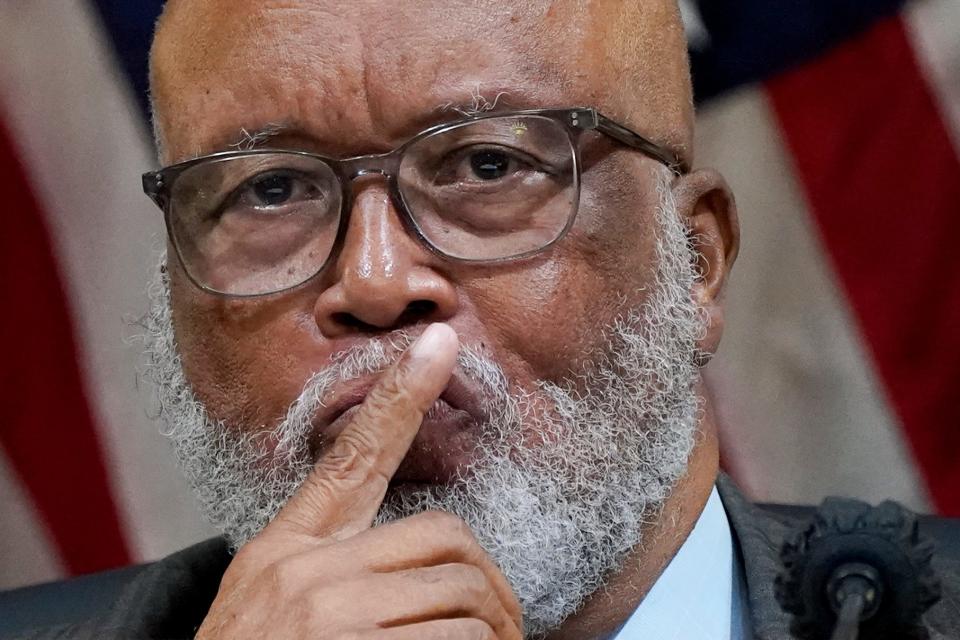 Chairman Bennie Thompson, D-Miss., listens Cassidy Hutchinson, former aide to Trump White House chief of staff Mark Meadows, testifies as the House select committee investigating the Jan. 6 attack on the U.S. Capitol holds a hearing at the Capitol in Washington, Tuesday, June 28, 2022.