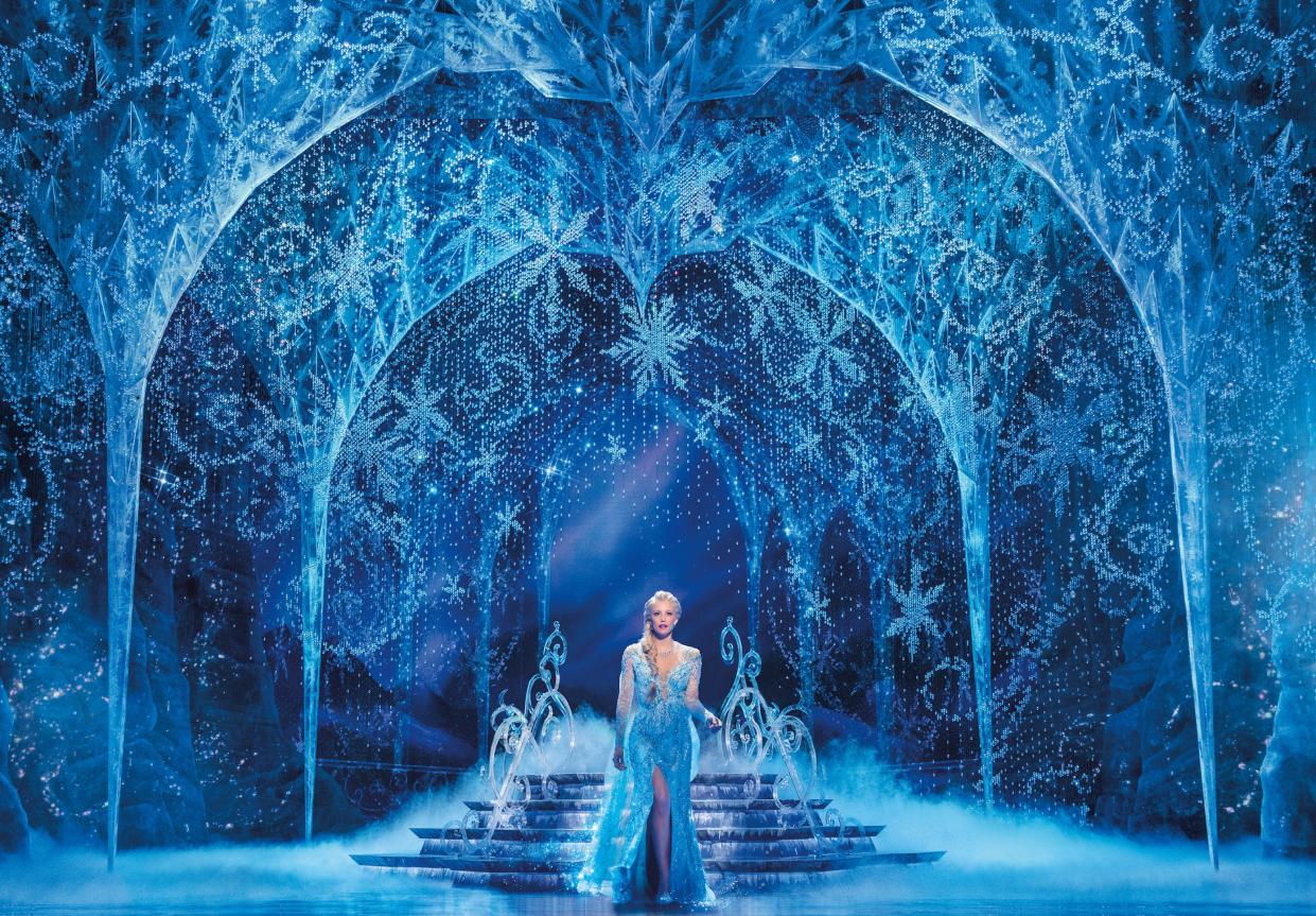 Carole Bowman as princess Elsa in the national tour of “Frozen.”