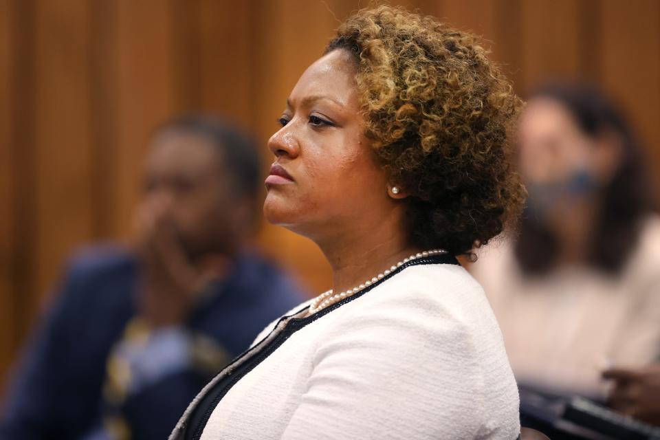 Michelle Taylor, the appointee for director of the health department, during a Shelby County Commission meeting on Wednesday, July 21, 2021. 