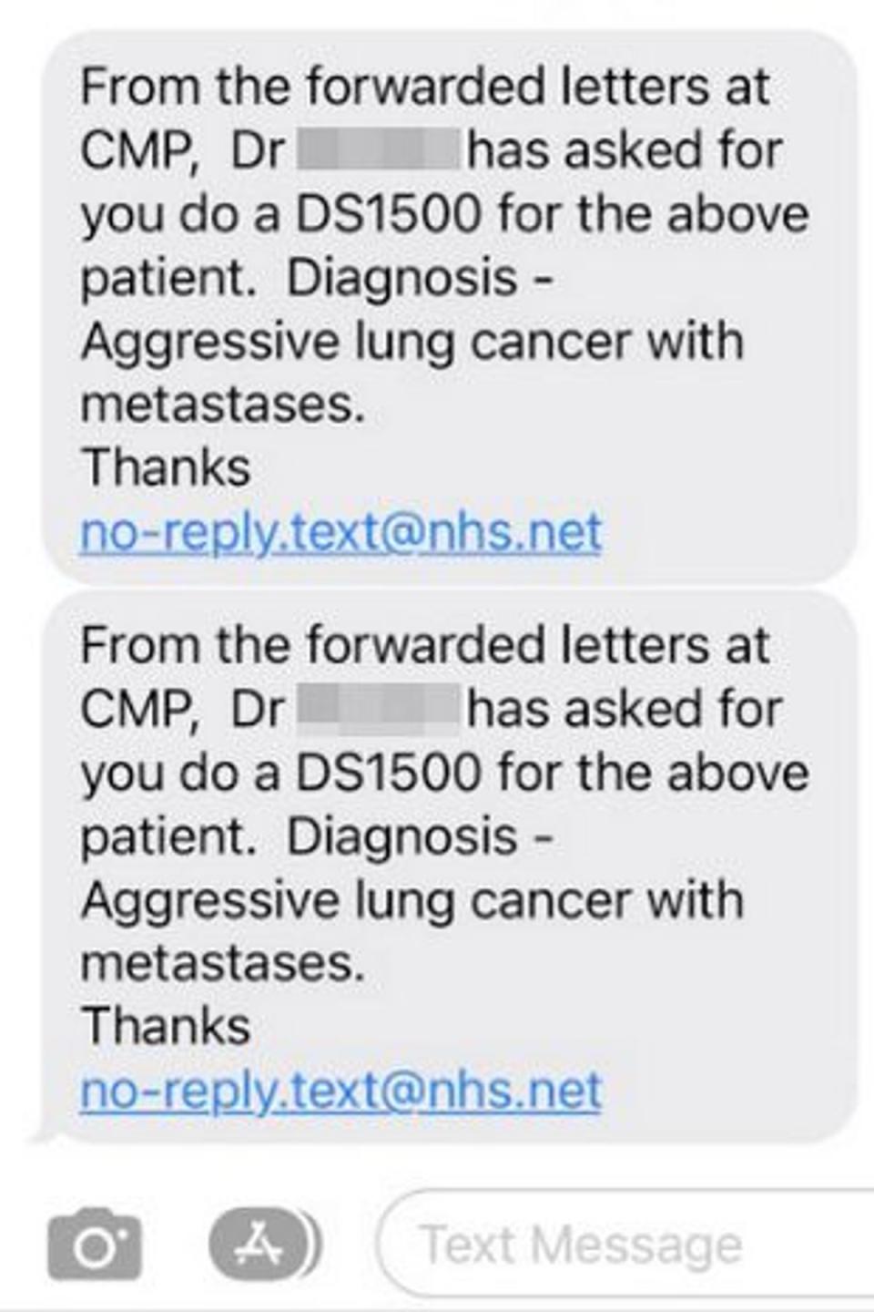 Patients wrongly told they have lung cancer (Facebook)