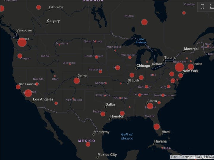 johns hopkins map