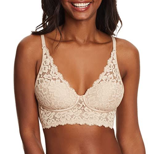 2) Pure Comfort Lace Bralette, Padded Wireless Bra