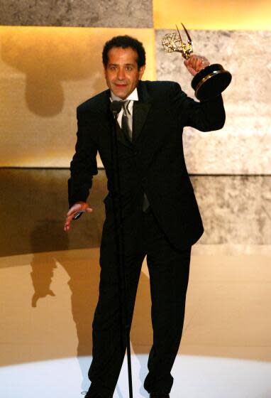 Tony Shalhoub and the Emmy for Lead Actor in a Comedy Series (Photo by Mathew Imaging/FilmMagic)