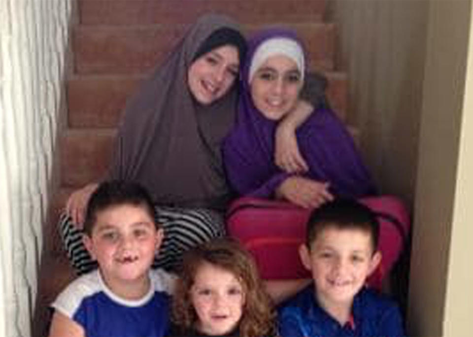 The children of notorious Islamic State terrorist Khaled Sharrouf at their home in NSW. Source: 7 News