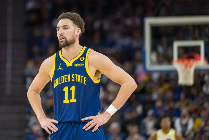 ▲美國媒體指出，費城76人有意簽下金州勇士四冠元老「K湯」Klay Thompson，並且簽下「1+1」的短約。（圖／NOWnews資料照）