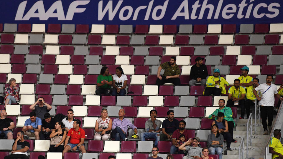 The Doha competition has failed to fill the stands.