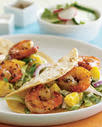 Beach-Shack Shrimp Tacos with Cucumber Salad Recipe