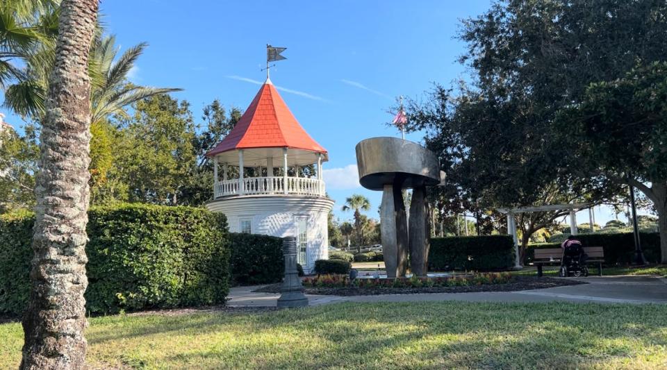 The rooftop cupola at Fortunato Park on the northeast corner of the Granada Bridge in Ormond Beach on Friday, Nov. 10, 2023. It is the last surviving original section of the old Hotel Ormond built in 1887 across the street. The hotel was demolished in 1992 to make way for the Ormond Heritage condos.