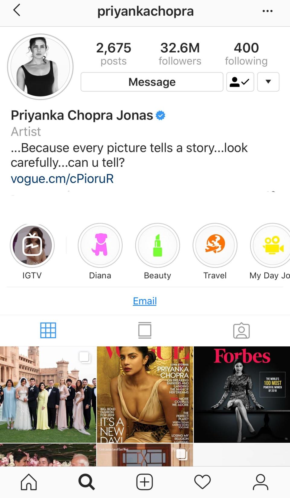 <cite class="credit">instagram/priyankachopra</cite>