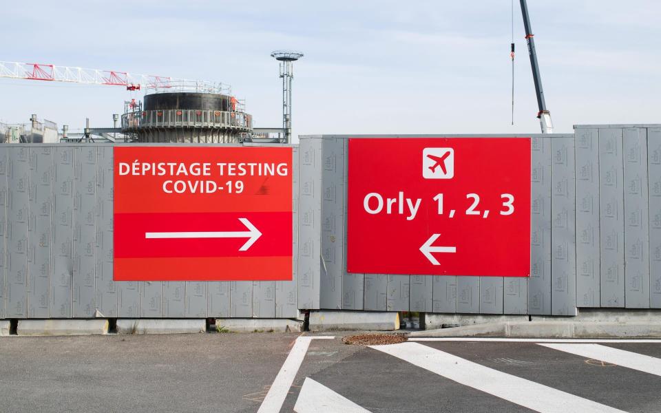 Testing directions at Orly Airport, Paris - Bloomberg