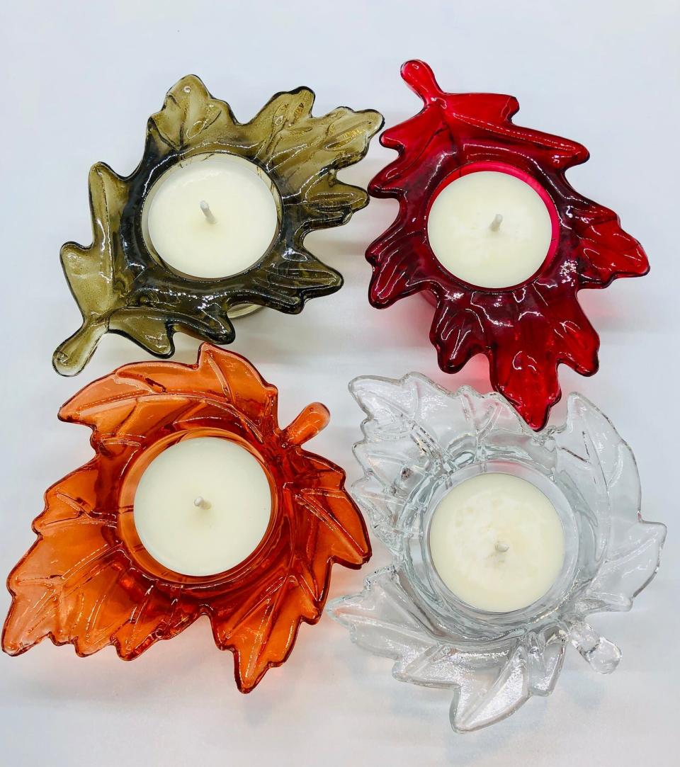 Fall Leaves Tea Light Holder